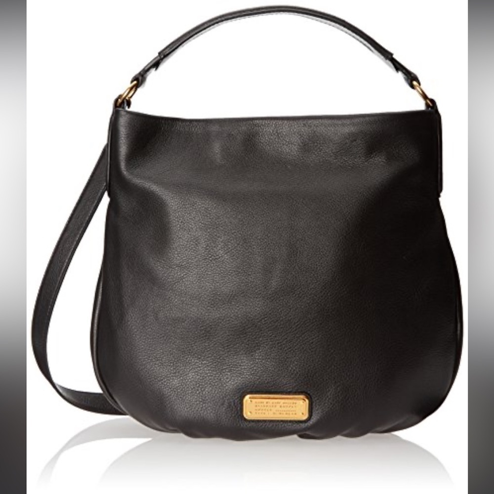 Marc By Marc Jacobs Black Leather Hobo With Gold Hardware